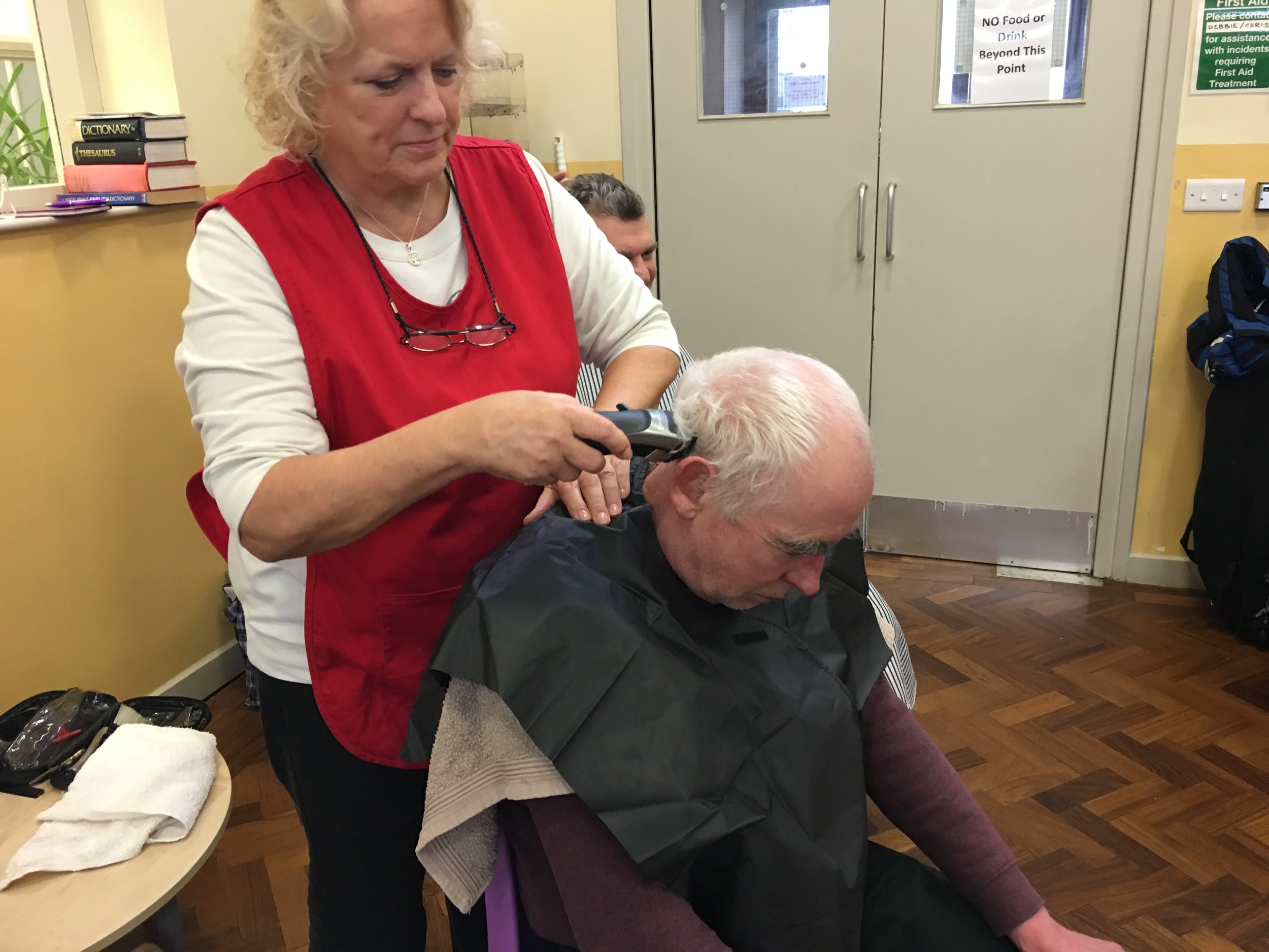 Haircuts are available at the centre on Wednesday's in the centre.